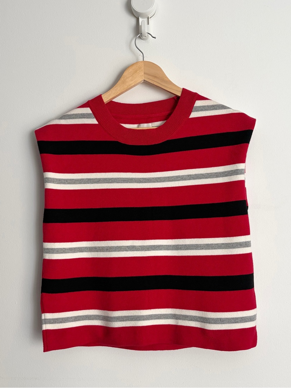 Anthropologie Maeve Striped Sweater Vest - Folded Cap Sleeve - Size S - NWOT